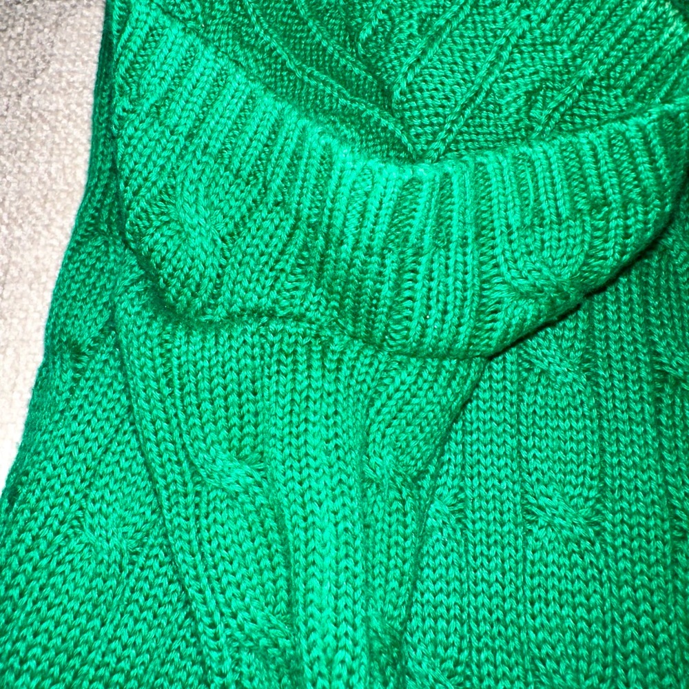 Vintage Ralph Lauren Sport Green Cable Knit Short Sleeve Sweater Size XL - Picture 14 of 16